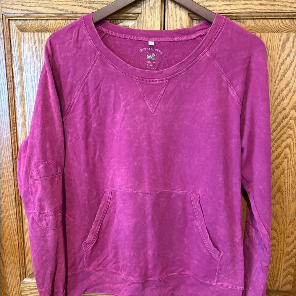 Pink Long Sleeve Relaxed Hoodie